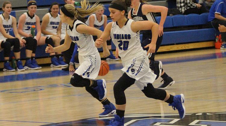 Madison Dulski (9) runs to the other side of the court. This was Dulski’s first year on JV.