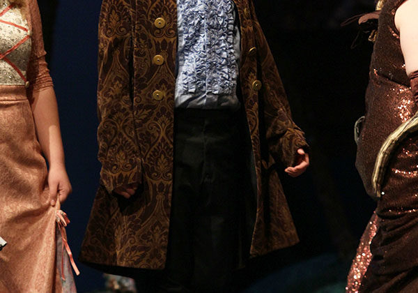 Adam Gustas (12) sings during the Act One finale. At the end of Act One, all of the characters experienced their happily ever after before the giant from Jack’s beanstalk came down to the kingdom in Act Two.
