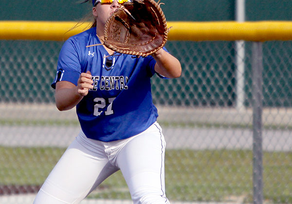 Madisen Tucker (11) catches the ball. The girls go off to sectionals on May 23.