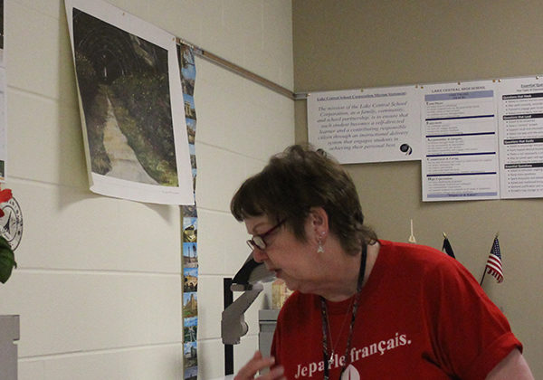 Beverly Bovard (World Language) explains the history of some of France’s festivals. She discussed France’s Labor Day, La Fete du Travail.