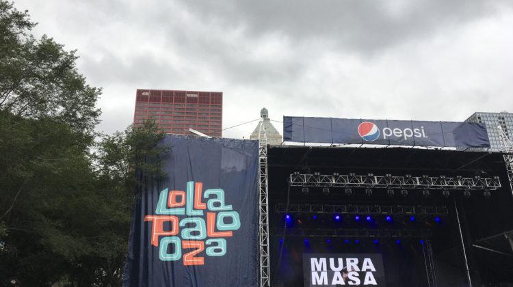 Mura Masa performs for a big crowd at Lollapalooza. This was the first time the played in Chicago.