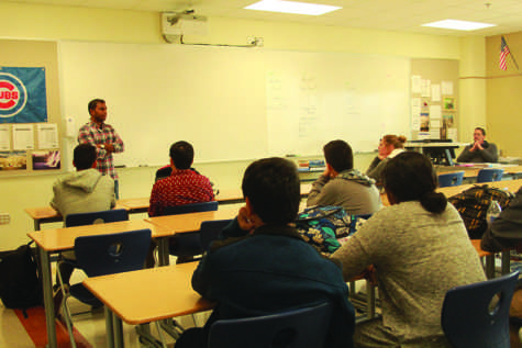 The anesthesiologist speaks to the club about his experience in the the medical field. The members were able to learn what his daily routine is. 